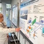西芝電機製品の進化を語る伊藤整さん＝姫路市網干区浜田