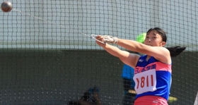 陸上女子ハンマー投げの押部唯愛（日ノ本高）