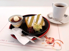 期間限定メニュー「抹茶のシフォンケーキセット」