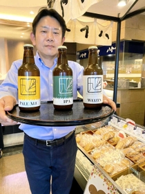 練り物に合うクラフトビール「姫路鳩屋麦酒」を造った松本敏郎社長＝ハトヤ