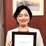 姫路ふるさと大使に任命された毎日放送アナウンサーの松本麻衣子さん＝姫路市安田４