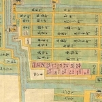 国立公文書館所蔵の「姫路城之図」。堀に沿って「志のふ町」と書かれている（宇那木隆司さん提供）