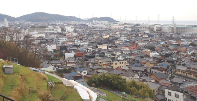 お旅山から見た姫路市沿岸部の白浜町＝姫路市白浜町