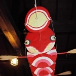 高松市の郷土玩具・連だこのこいのぼり＝姫路市香寺町中仁野