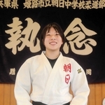 全国中学校柔道大会に出場した小西智惺さん＝姫路市網干区坂出、朝日中学校