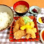 朝来市の「黒川温泉」のしょうゆかつ定食（中播磨県民センター提供）