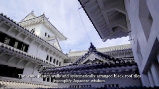 姫路城をインバウンドにＰＲする動画の一場面（姫路城下町観光プロジェクト共同事業体提供）