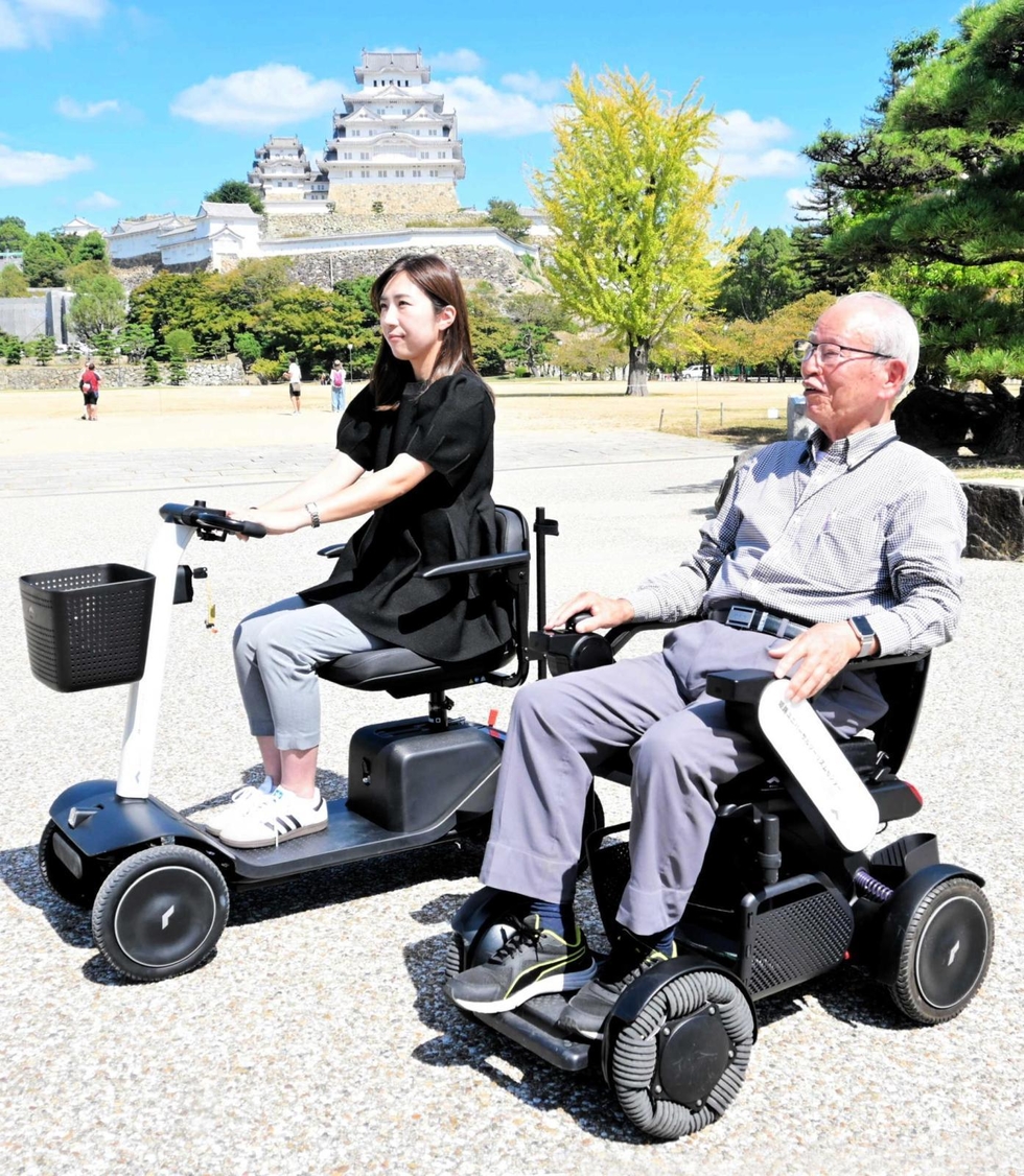 姫路観光、電動車いすで楽しんで 障害者も高齢者も気軽に、快適に 県内