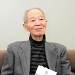 歌集「益城」への思いを語る楠田立身さん＝姫路市豊沢町