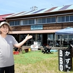 今夏に「海の家かずちゃん」のオープンを目指す百田和子さん＝姫路市白浜町丙