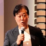 播磨政経懇話会で講演する布施努さん＝姫路市南駅前町、ホテル日航姫路