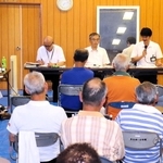 姫路市中央支所の移転や中央市民センターの廃止について開かれた住民説明会＝野里ひろば
