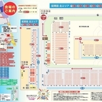 「姫路みなと祭海上花火大会」の会場で配布するチラシ。入退場の経路を示している（提供）