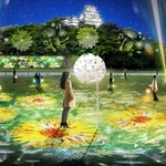 姫路城三の丸広場で開かれる光のアートイベントの演出イメージ（ＮＡＫＥＤ，ＩＮＣ．提供）