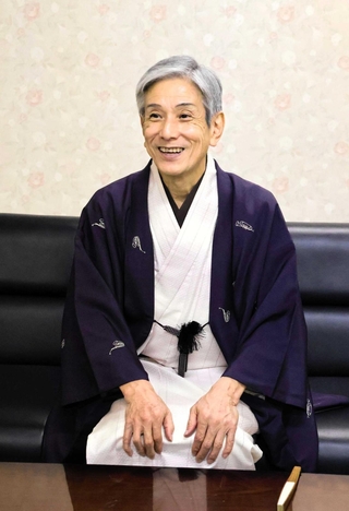 独演会に向けた抱負を語る桂米團治さん＝姫路市西駅前町