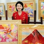 俳優・あいはら友子さんの日本画展　運気上昇の願い込め　姫路で12月1日まで