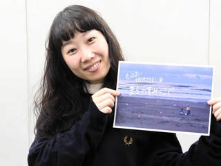 公演への抱負を語る川飛舞花さん＝姫路市豊沢町