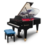 大阪・関西万博のオーストリア館で展示されていたベーゼンドルファー社製のピアノ（姫路市提供）