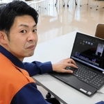 インスタグラムやＴｉｋＴｏｋ用に動画を編集する森下真資消防司令補＝飾磨消防署