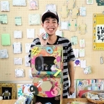 個展「数字は色だから」を開くみきおさん＝姫路市丸尾町、みんなの家