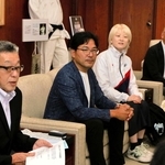 大和工業アリーナで来月「日本パラ水泳」　出場の笠本選手ら市長表敬　「みなさんに恩返しを」