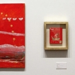 龍や宝船をテーマとした作品が並ぶ＝岡之山美術館