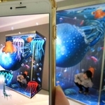 スマホをかざせば３Ｄアートの世界に＝加東アート館