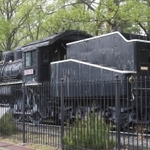 ＳＬの後方部。往事のデザインが目を引く＝加東市下滝野