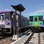行き違い施設の整備など利用増を図っている北条鉄道＝法華口駅