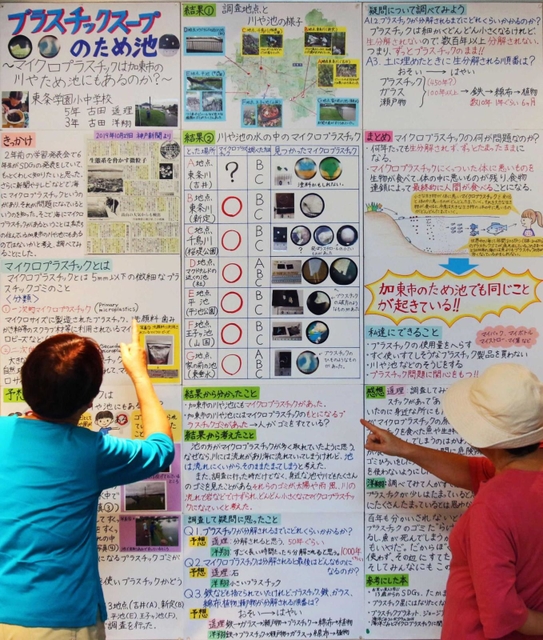 加東市ノーベル大賞を受賞した古田遥理さん、洋翔さんきょうだいの「プラスチックスープのため池」＝加東市下滝野