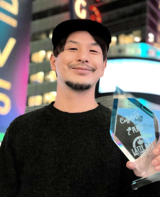 ラテアート世界チャンピオンの田中大介さん（森さん提供）
