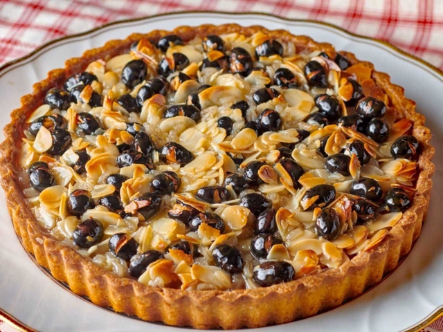 大野水希さんが手掛け、全国高校生料理コンクールで優秀賞に輝いた「もち麦・黒豆フロランタルト」（社高校提供）