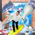 日本酒の激流を華麗にサーフィン＝加東市下滝野