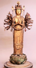 特別公開される木造千手観音立像（朝光寺西本尊）＝加東市教育委員会提供