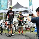 自転車に親しむさまざまなイベントを楽しむ来場者＝加東市下滝野