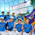 西日本学童軟式野球大会で準優勝した小野東スポーツ少年団の選手＝小野市天神町、小野東小学校
