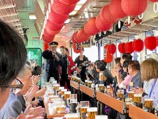 昨年開催されたおでん列車（北条鉄道提供）