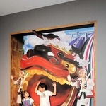 加東アート館に新たに設置された獅子舞の絵＝加東市下滝野