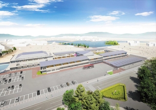 新中学校の外観イメージ図（加西市教育委員会提供）