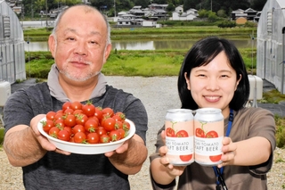加西市産のミニトマトを活用した「加西トマト　クラフトビール」＝たかはし農園