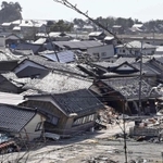 能登半島地震の被災地。多くの家屋が倒壊した＝３月、石川県珠洲市