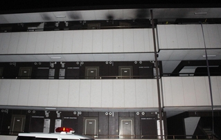 火災があった集合住宅＝兵庫県西脇市野村町