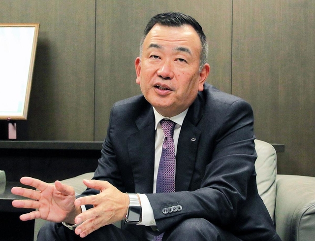 阪神・淡路と東日本の二つの大震災を振り返るヤマトホールディングスの長尾裕社長＝東京都中央区銀座２