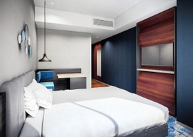 来年１月の開業が決定した「ザ　ロイヤルパーク　キャンバス　神戸三宮」の客室イメージ図（ロイヤルパークホテルズアンドリゾーツ提供）