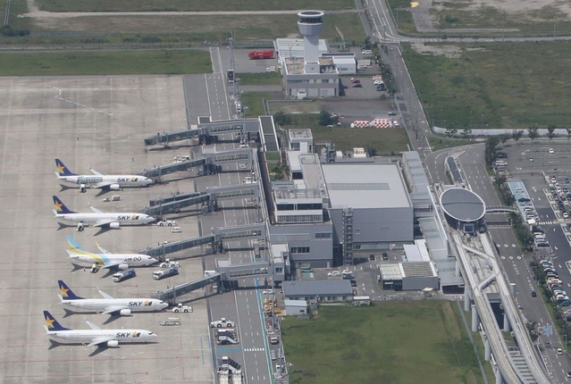 神戸空港ターミナル付近＝２０２０年８月撮影