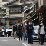 昨年末の有馬温泉街＝２０２０年１２月３１日、神戸市北区