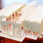 パソナグループが淡路市野島常盤に建設する新社屋の模型