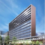 複合施設の完成予想図（阪急阪神不動産提供）