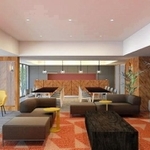 住宅部分の共用ラウンジのイメージ（阪急阪神不動産提供）