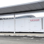 関西空港に設置された自動ＰＣＲ検査ロボットシステムの外観（川崎重工業提供）